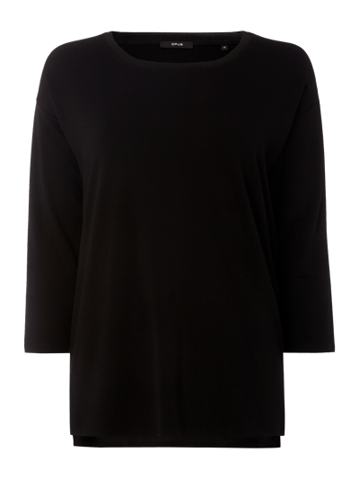 OPUS Jerseyshirt mit überschnittenen Schultern Black 1