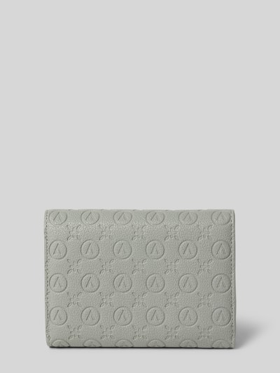 VALENTINO BAGS Portemonnaie mit Allover-Logo-Prägung Modell 'Samba' Hellgrau 2