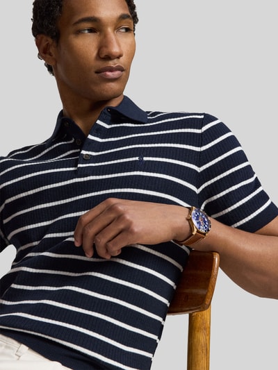 Polo Ralph Lauren Regular Fit Poloshirt aus reiner Baumwolle Dunkelblau 3