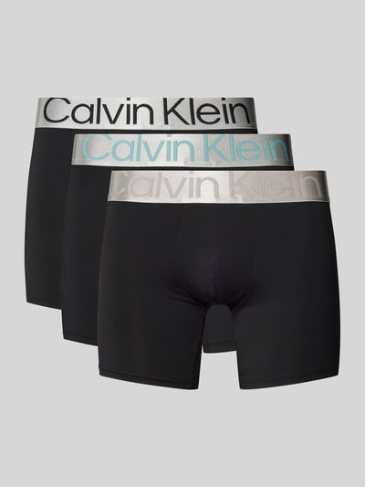 Calvin Klein Underwear Obcisłe bokserki z paskiem z logo w zestawie 3 szt. Czarny 1