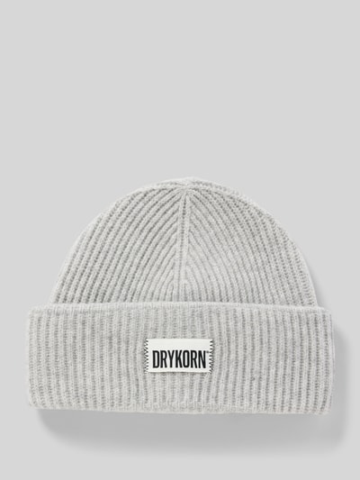 Drykorn Czapka beanie z naszywką z logo model ‘NEREA’ Jasnoszary 1