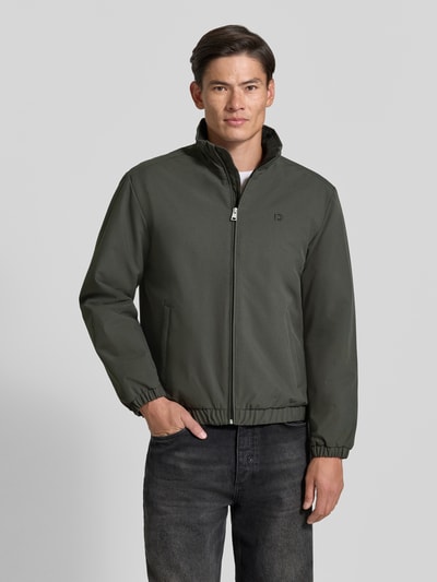 Tom Tailor Denim relaxed fit blouson met opstaande kraag Antraciet - 4