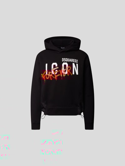 Dsquared2 Hoodie mit Label-Print Schwarz 2