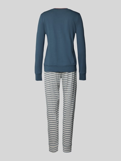 Schiesser Pyjama met ronde hals Blauw - 3