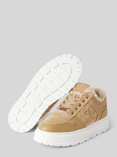 Guess Ledersneaker mit Teddyfutter Modell 'TERRIA' Beige 4