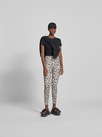 Juvia Leggings mit Allover-Animal-Print Ecru 1