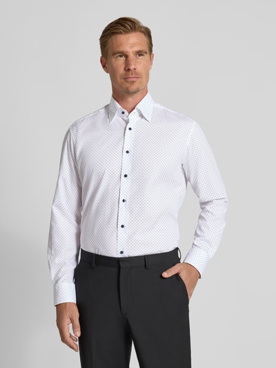 ETERNA Regular Fit Freizeithemd aus reiner Baumwolle mit Kentkragen Weiss 4