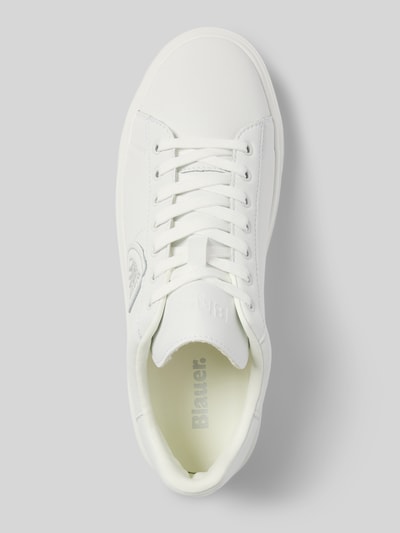 Blauer USA Sneaker mit Label-Detail Modell 'BUCK' Weiss 3