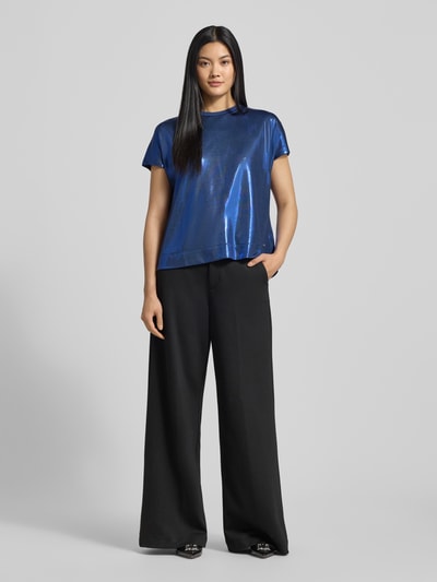 MOS MOSH T-Shirt in Leder-Optik Modell 'Nicola' Blau 1