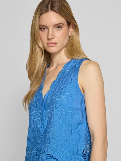MOS MOSH Regular Fit Blusentop mit V-Ausschnitt Modell 'Daima' Royal 3