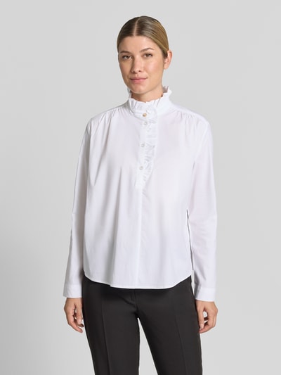 Christian Berg Woman Blouse met ruches en korte knoopsluiting Wit - 4