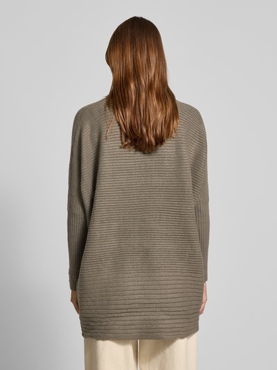 Apricot Oversized pullover in gebreide look met opstaande kraag Kaki - 5