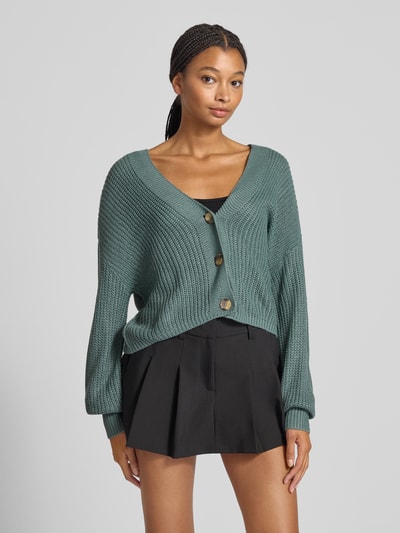 Only Regular Fit Strickjacke mit überschnittenen Schultern MODELL 'CAROL' Schilf 4