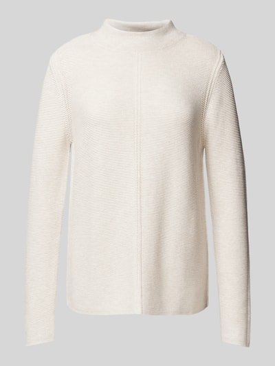 Oui Gebreide pullover met opstaande kraag Offwhite - 2