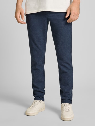Only & Sons Slim Fit Brushed Chino mit Viskose-Anteil Modell 'MARK' Dunkelblau 4