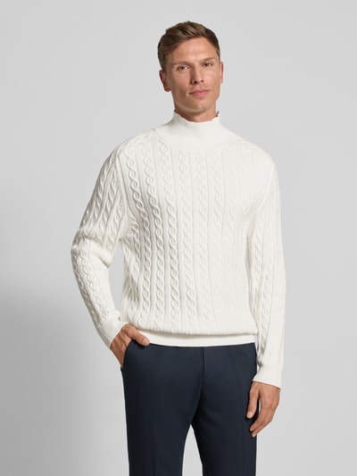 Drykorn Gebreide pullover met opstaande kraag, model 'EDDARD' Offwhite - 4