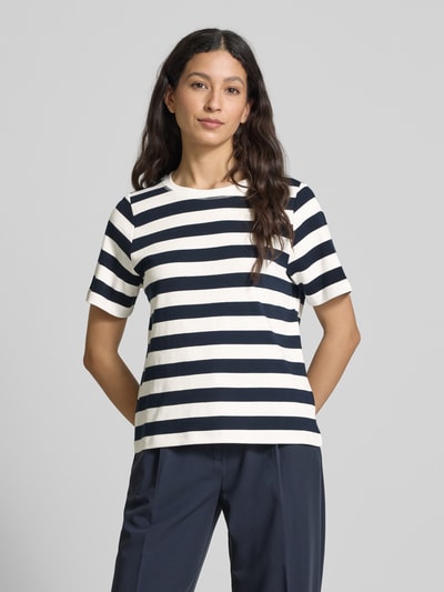 Tom Tailor T-shirt o kroju regular fit z czystej bawełny Ciemnoniebieski 4