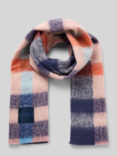 ICHI Schal mit Logo-Patch Modell 'Ilaja' Lila Melange 1