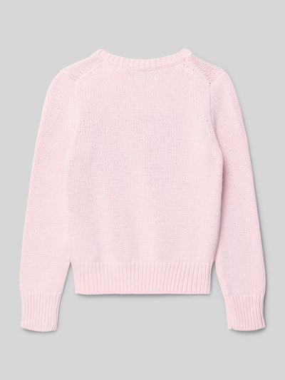 Polo Ralph Lauren Teens Regular Fit Pullover in Strick-Optik Modell 'American' Rosa 3