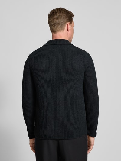 Marc O'Polo Regular Fit Strickjacke aus Woll-Mix Black 5