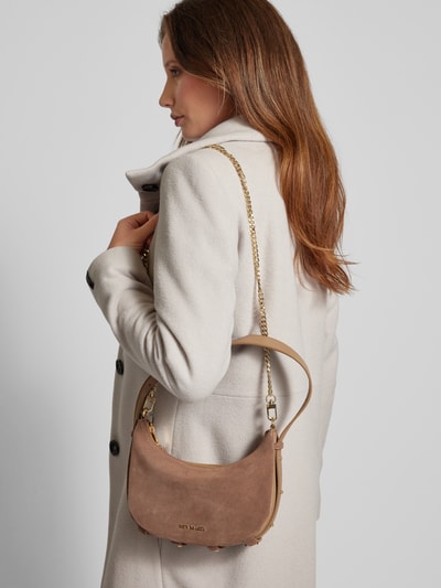 Hey Marly Handtasche mit Label-Applikation Modell 'Lifetime Sister' Taupe 1