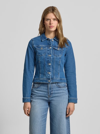 ONLY Regular Fit Jeansjacke aus Baumwoll-Mix Modell 'WONDER' Jeansblau 4