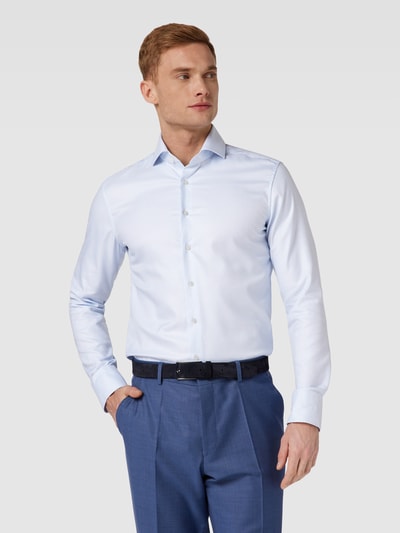 Eterna Slim Fit Business-Hemd mit Kentkragen Bleu 4