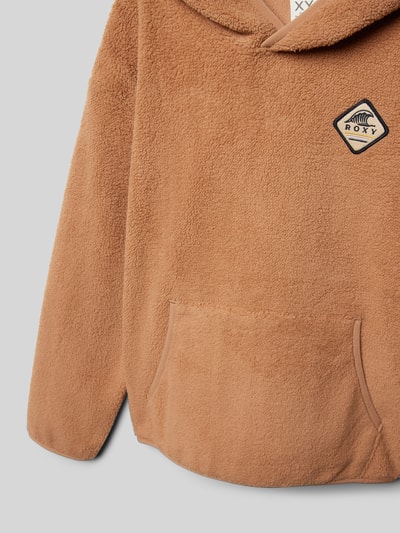 Roxy Hoodie met labelstitching, model 'MY OH MY' Camel - 2