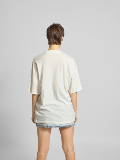 Anine Bing Oversized T-Shirt mit Label-Print Ecru 5