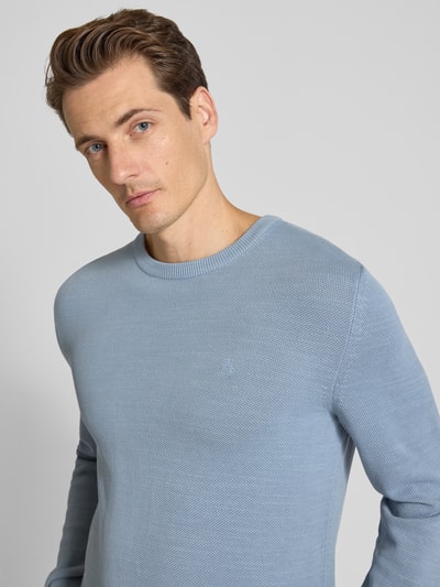 Marc O'Polo Regular fit gebreide pullover van zuiver katoen Lichtblauw - 3