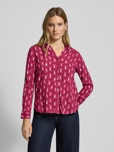 Tom Tailor Bluzka z długim rękawem o kroju regular fit z czystej wiskozy Czerwony 4