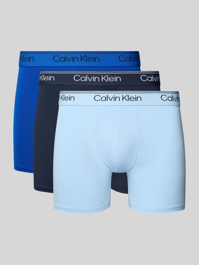 Calvin Klein Underwear Obcisłe bokserki z elastycznym paskiem z logo w zestawie 3 szt. Niebieski 1