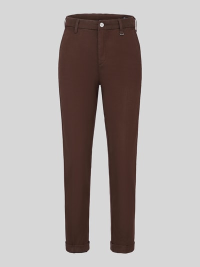 MAC Chinos o kroju straight fit z mieszanki bawełny Ciemnobrązowy 2