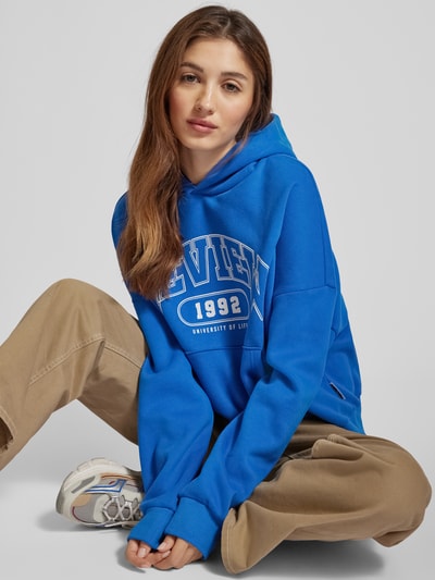 Review Hoodie mit Label-Print Royal 3