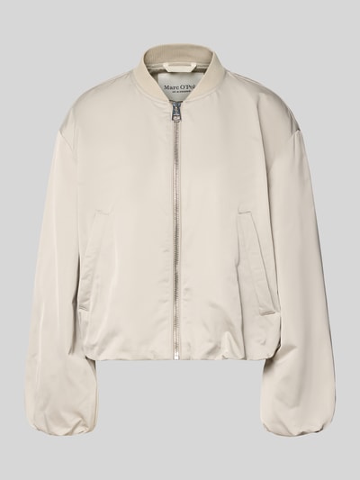 Produktfoto, Regular Fit Blouson mit Baseball-Kragen von Marc O'Polo, jednolity kolor, recyklingowany materiał, boczne kieszenie, zamek, długie balonowe rękawy z elastycznym tunelem.