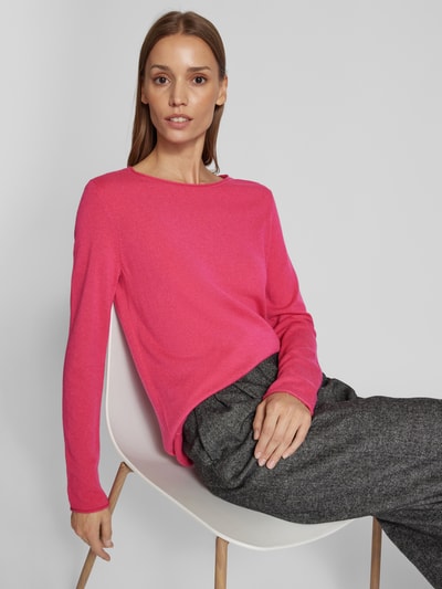 Fynch-Hatton Longsleeve aus Woll-Mix mit Label-Detail Pink 3