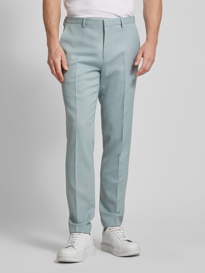 HUGO Pantalon met persplooien, model 'Hesten' Mintgroen - 4