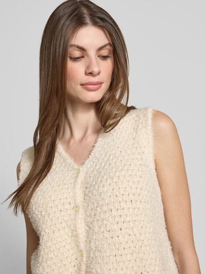 American Vintage Strickjacke in Bouclé-Optik Modell 'CYANBAY' Offwhite 3