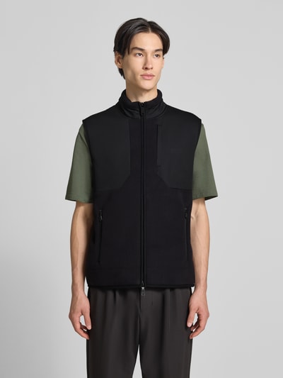 BOSS Green Kamizelka o kroju regular fit z zamkiem błyskawicznym model ‘HOLE SVEEDY’ Czarny 4