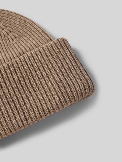 Profuomo Beanie mit breiter Krempe Mittelgrau 2