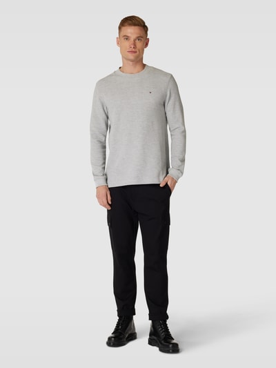 Tommy Hilfiger Sweatshirt mit Strukturmuster Silber Melange 1