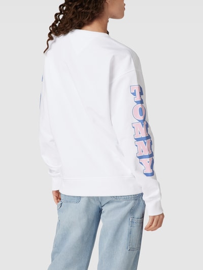 Tommy Jeans Sweatshirt mit Label-Print Weiß 5