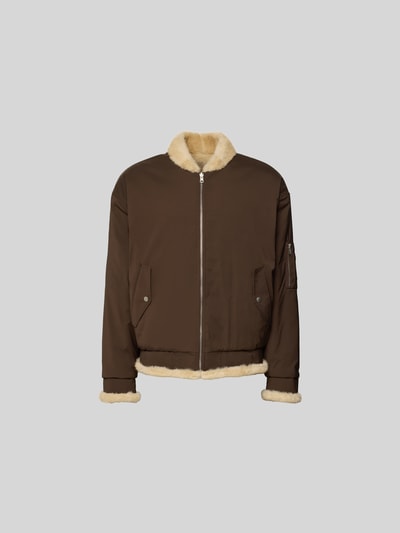 MM6 Maison Margiela Jacke mit Reißverschluss Mittelbraun 2