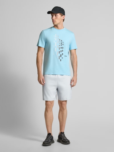 BOSS Green Regular Fit Shorts aus atmungsaktivem Material Hellgrau 1