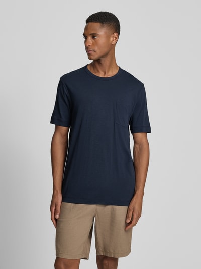 Marc O'Polo t-shirt o kroju regular fit z czystej bawełny Granatowy 4