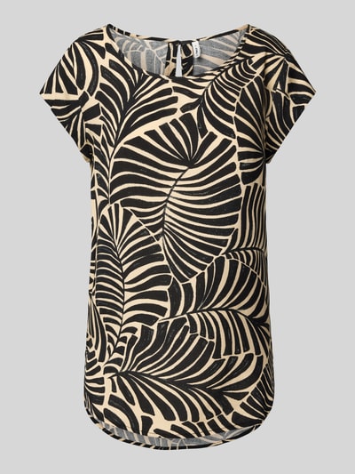 Only Regular Fit T-Shirt mit Schlüsselloch Rückenausschnitt Modell 'NOVA' Sand 2