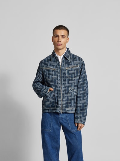 Kenzo Jeansjacke mit Reißverschluss Jeansblau 4