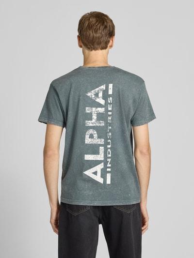 Alpha Industries T-shirt met logoprint en labeldetail Lichtblauw - 4