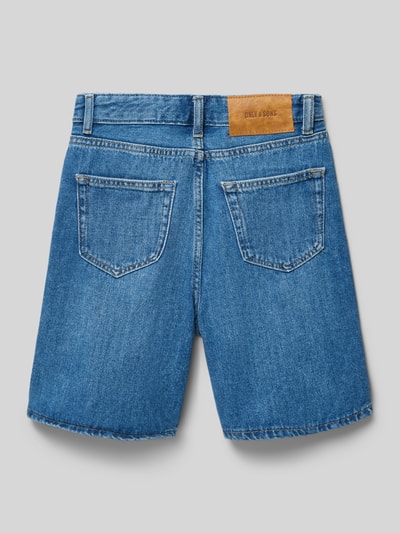 Produktfoto, Loose Fit Jeansshorts aus reiner Baumwolle Modell 'FADE' von Only & Sons in klassischer Denim-Optik, Label-Patch, 5-Pocket-Design.
