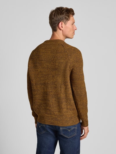 Barbour Regular Fit Strickpullover aus reiner Wolle  Dunkelbraun Melange 5